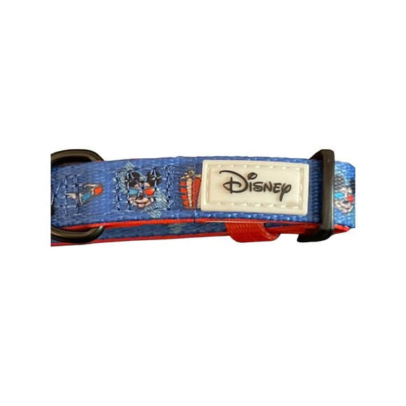 Disney Sassy Woof Adjustable Dog Pet Collar Blue Red Mickey Mouse Sz Small NWT - Picture 4 of 5